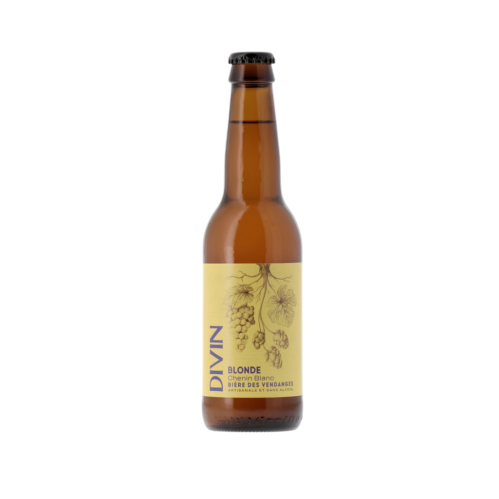 Divin Blonde Chenin Blanc alcohol-free beer 0.2% bottle.