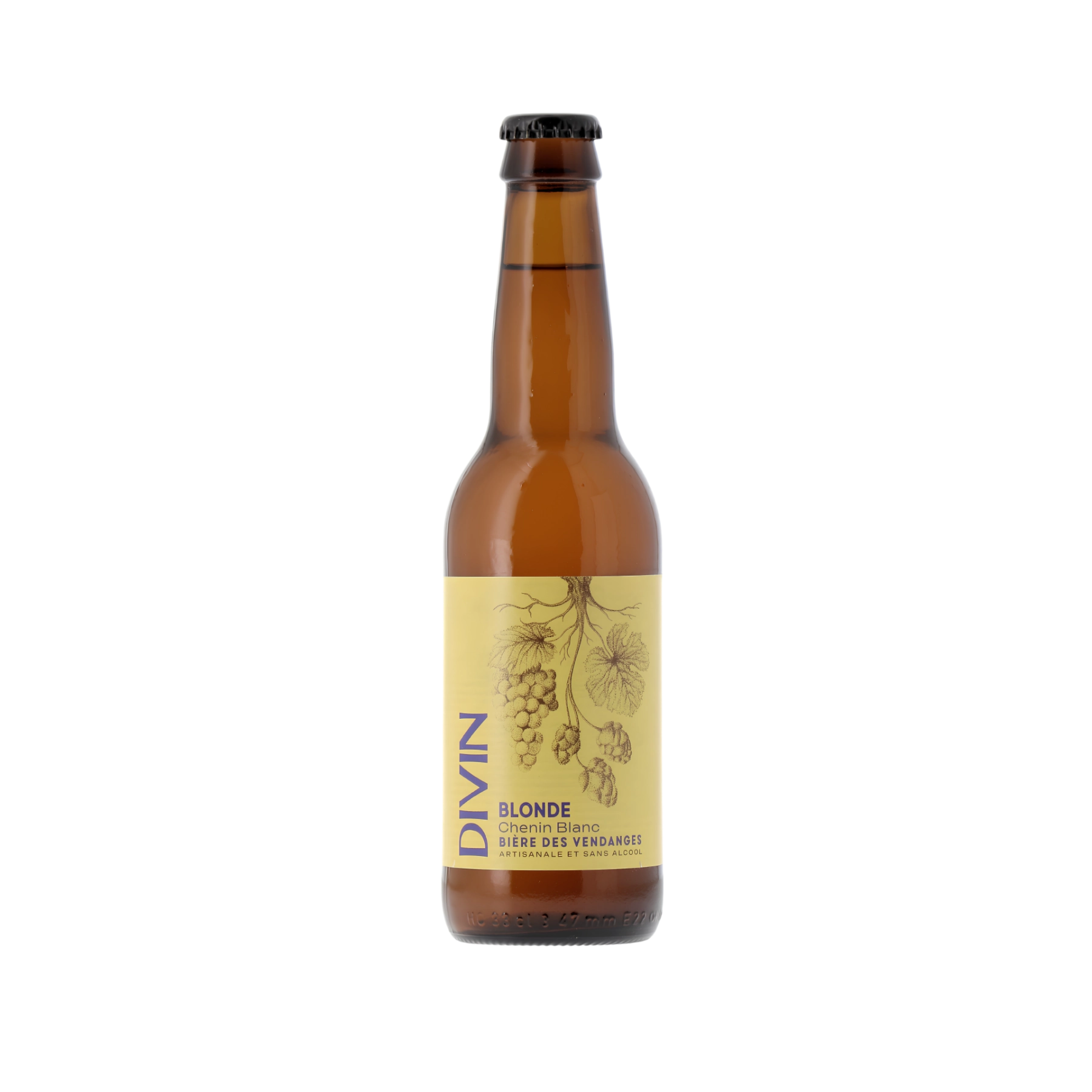 Divin Blonde Chenin Blanc alcohol-free beer 0.2% bottle.