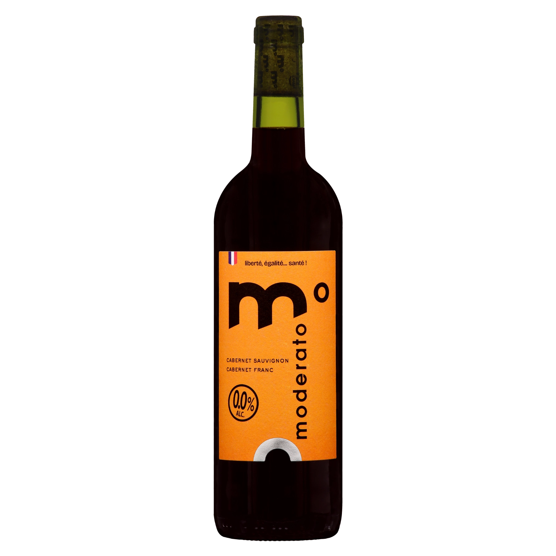 Moderato Cuvée Originale Cabernet Sauvignon Cabernet Franc alcohol-free red wine 0.0% bottle from France, 750 ml.