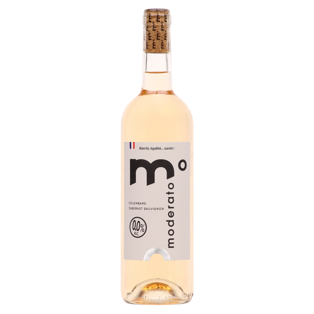 Moderato Cuvée Originale Rosé Colombard Cabernet Sauvignon alcohol-free wine 0.0% bottle from France, 750 ml.