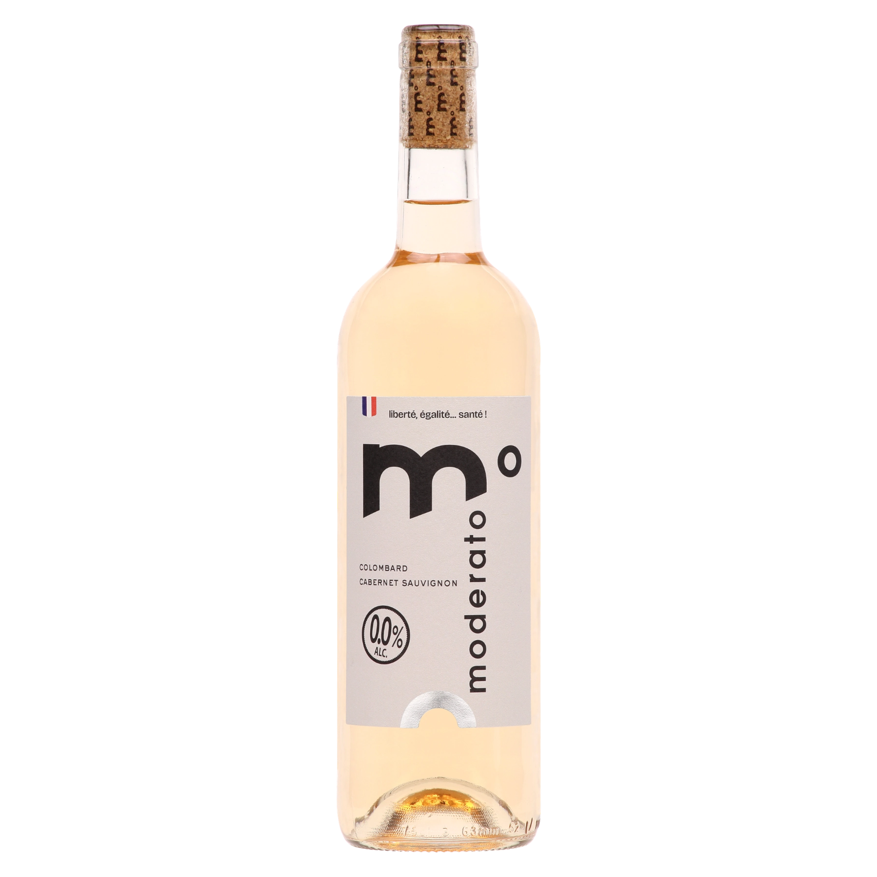 Moderato Cuvée Originale Rosé Colombard Cabernet Sauvignon alcohol-free wine 0.0% bottle from France, 750 ml.