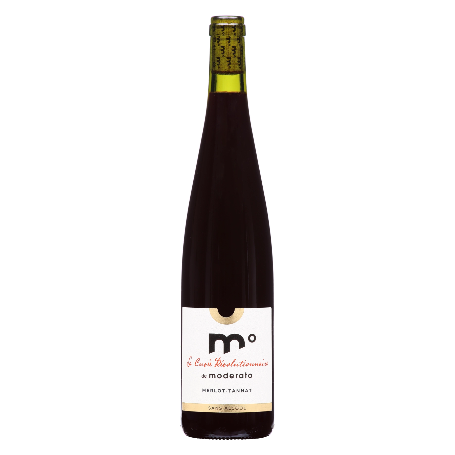 Moderato La Cuvée Révolutionnaire Merlot-Tannat alcohol-free red wine 0.0% bottle from France, 750 ml.