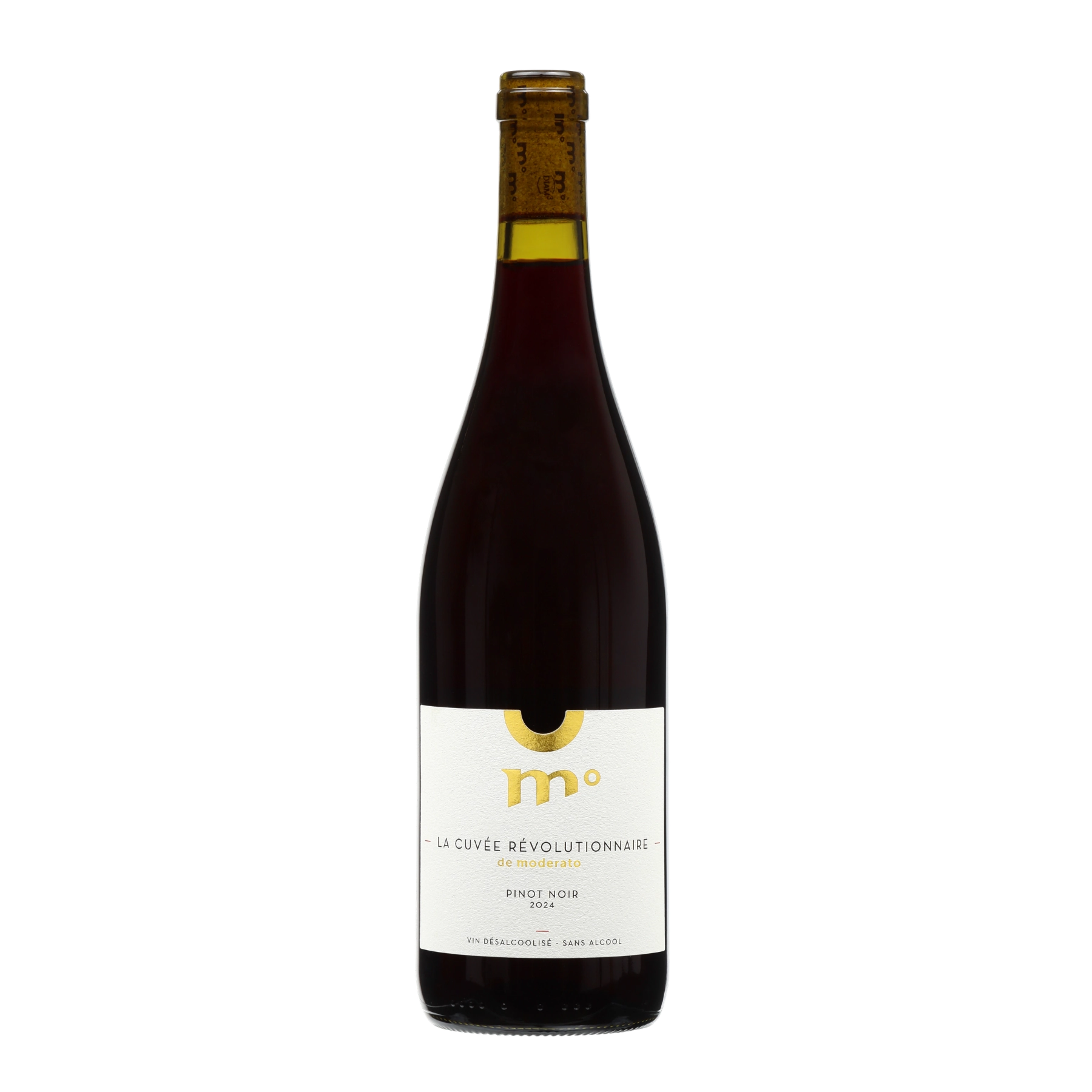 Moderato Cuvée Révolutionnaire Pinot Noir alcohol-free red wine 0.0% bottle from France, 750 ml.