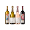 Alcohol-free wine bundle with four Colibri bottles: White, Spumante White, Spumante Rosé, and Red.