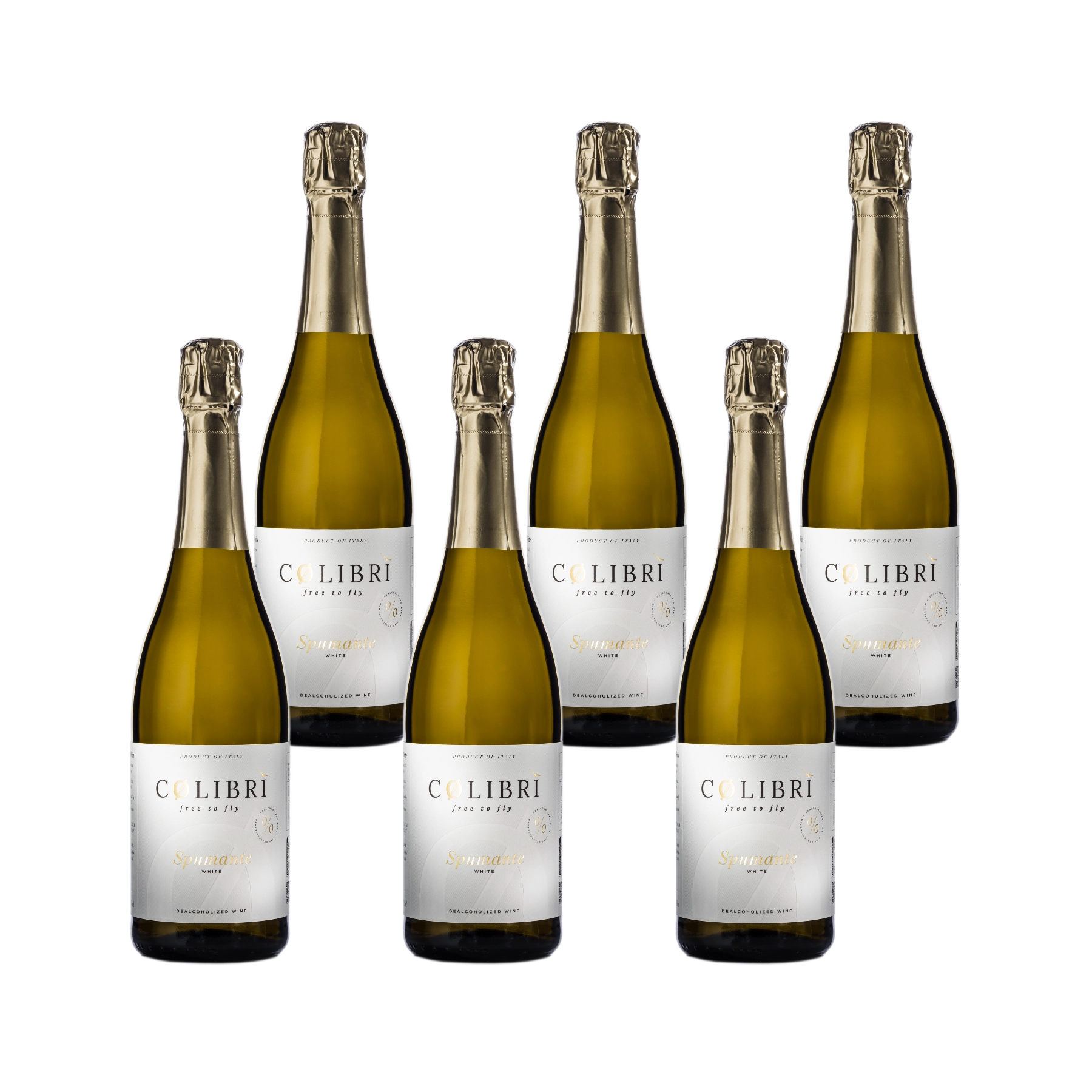 Colibri Spumante White alcohol-free sparkling wine 0.0% 6 bottle pack 750 ml each.