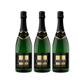 Three bottles of Lussory alcohol-free sparkling wine, premium non-alcoholic sparkling wine bundle.