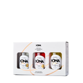 NONA premium alcohol-free spirits gift box featuring June, Spritz, and Ginger bottles.