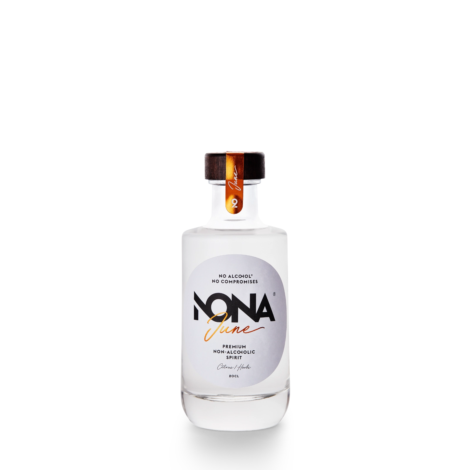 200 ml bottle of NONA June on transparent background