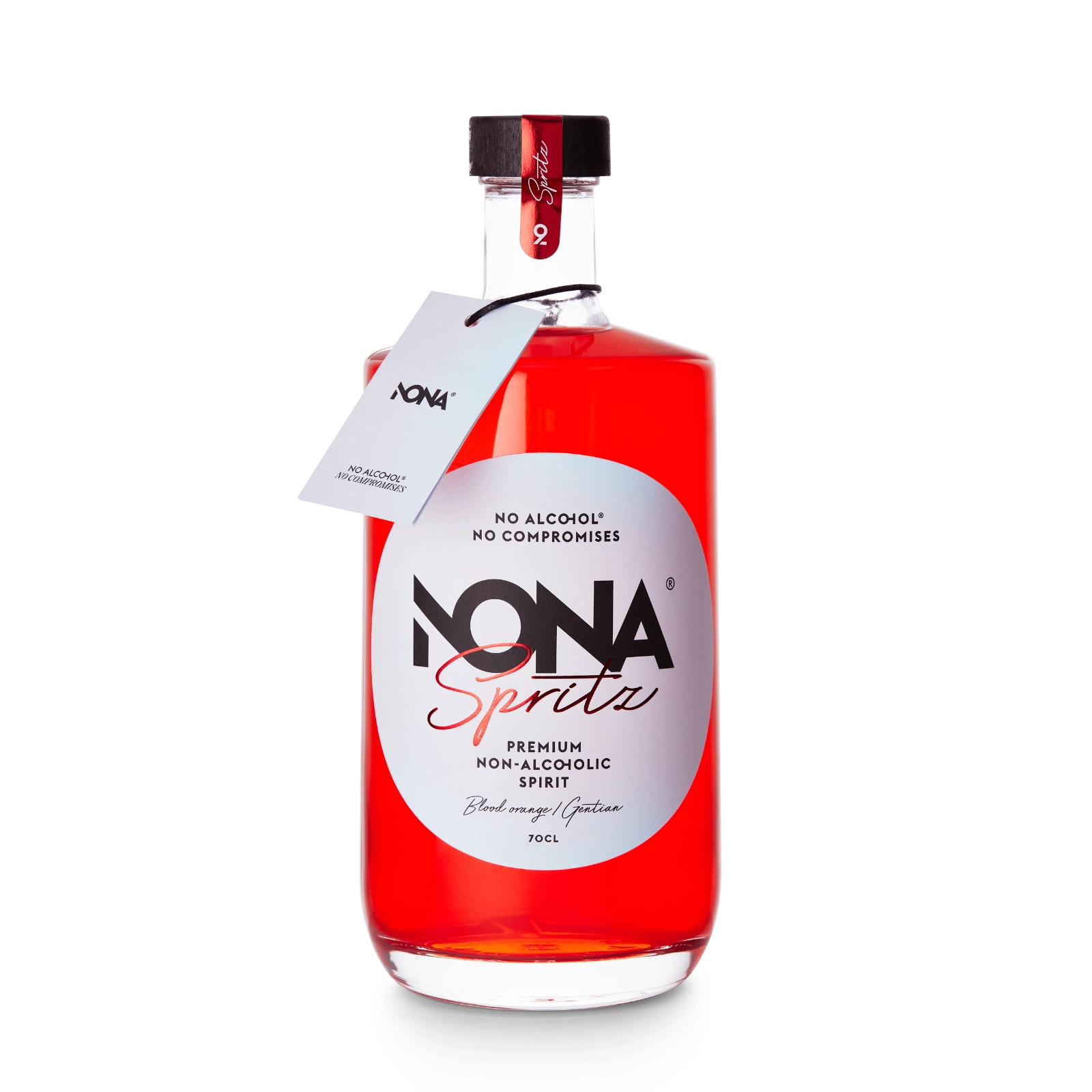 700 ml bottle of NONA Spritz on transparent background
