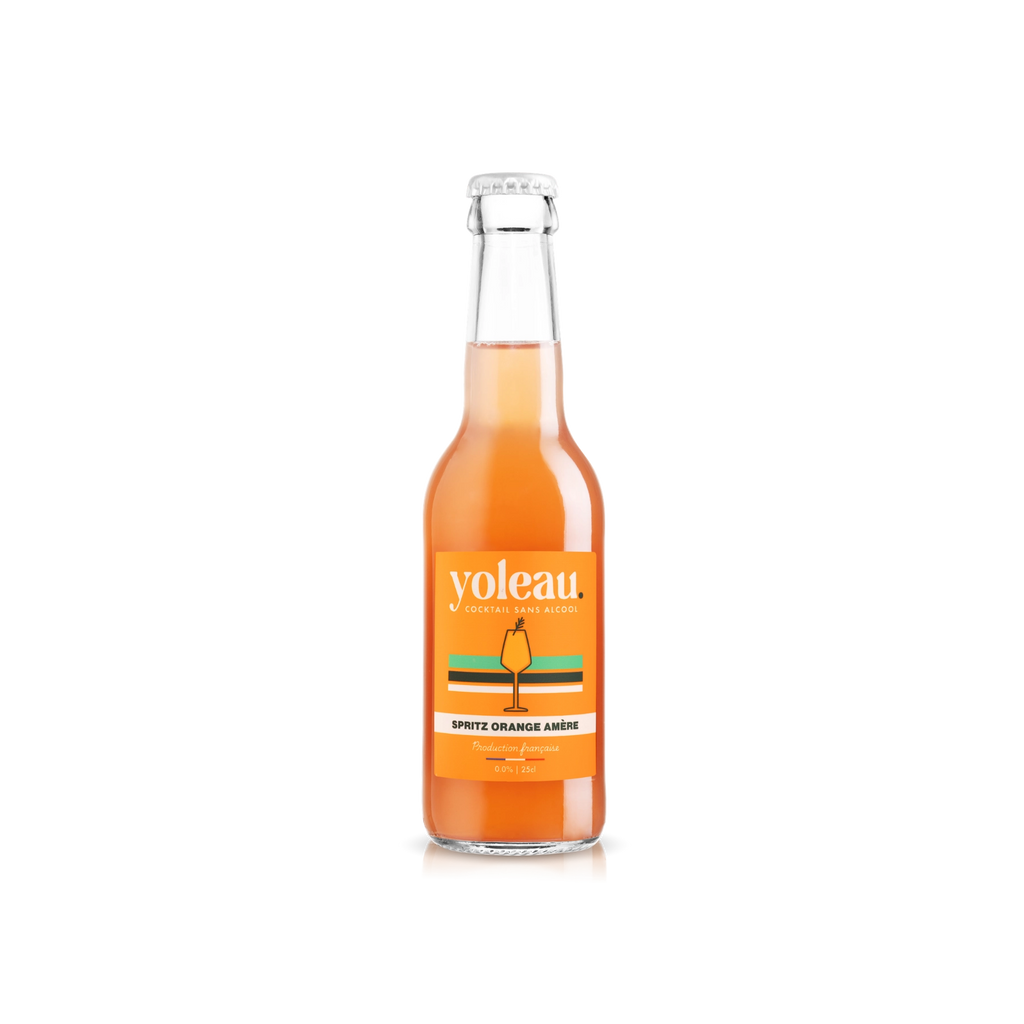 Yoleau Bitter Orange Spritz mocktail 0.0% alcohol-free drink bottle 250 ml.