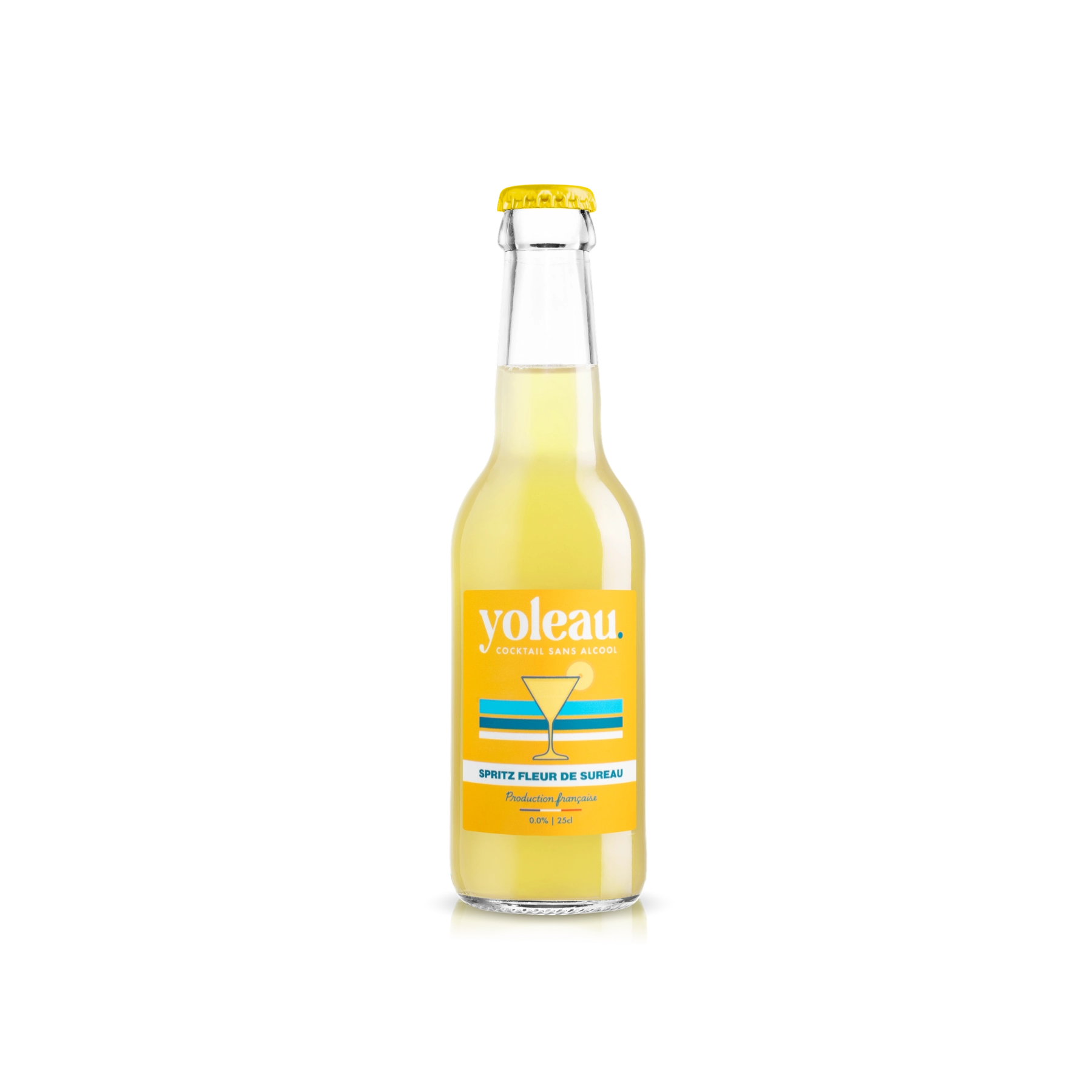 Yoleau Elderflower Spritz mocktail 0.0% alcohol-free drink bottle 250 ml.